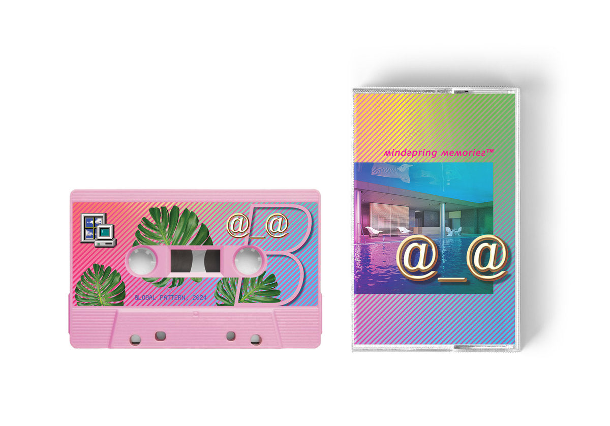 Two colorful cassette tapes with unique designs on a white background